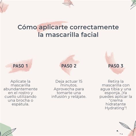 Esquema paso a paso de cómo aplicar una mascarilla de aceite de coco.