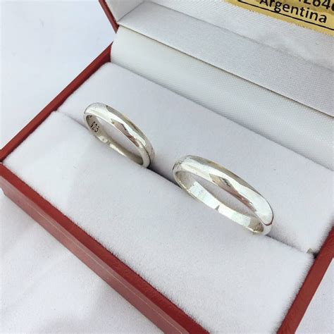 Comparativa de alianzas de plata de diferentes anchos