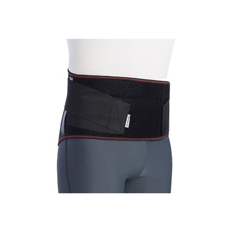 Esquema de la faja Thermo-Med de Orliman, mostrando las capas de neopreno y sus zonas de aplicación.