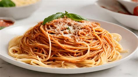 variedad de platos de espaguetis con diferentes salsas y acompañamientos