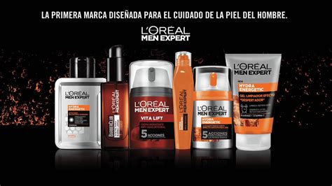 Imagen de varios productos de la línea L'Oréal Men Expert con enfoque en el cuidado masculino.