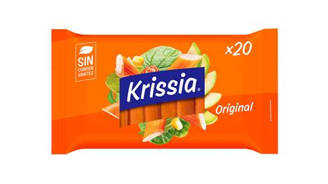Infografía comparativa de calorías entre una barrita de surimi Krissia® y otros snacks comunes.