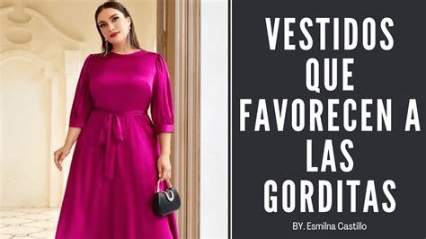 Montaje de diferentes estilos de vestidos que favorecen a tallas grandes.