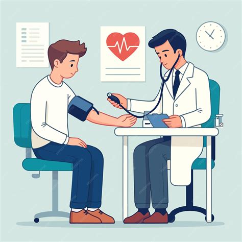 Ilustración de una persona tomando la tensión arterial.