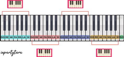 Esquema de un teclado de acordeón mostrando la distribución de teclas de piano y botones de bajos.
