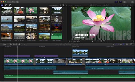 Captura de pantalla de Final Cut Pro mostrando el explorador de efectos con el 