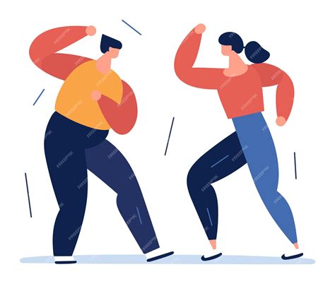 Ilustración de personas bailando enérgicamente