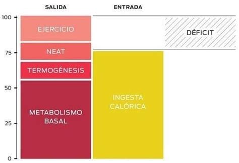 Gráfico que muestra la relación entre déficit calórico y pérdida de peso semanal, con advertencias sobre adaptaciones metabólicas.