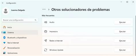 Captura de pantalla del solucionador de problemas de audio de Windows