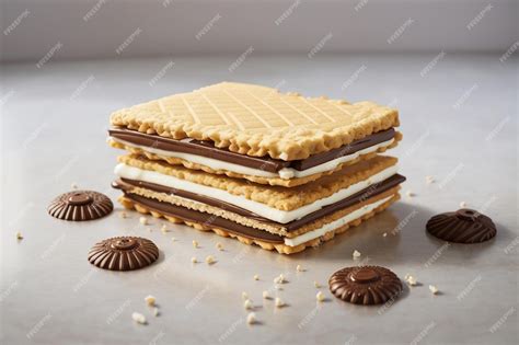 Galleta tipo sándwich oscura con relleno blanco