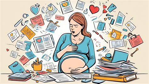 ilustración representando la ansiedad y el estrés en el embarazo