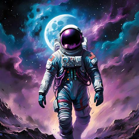 Ilustración de astronauta en el espacio con un gráfico de calorías.