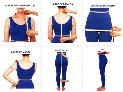 infografía con ilustraciones de cómo tomar las medidas de busto, cintura y cadera
