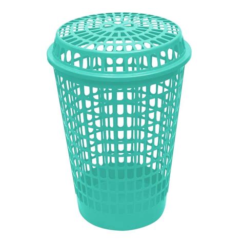 Diseño de cesta de plástico con tapa para mariscos, mostrando la robustez y las paredes ventiladas.