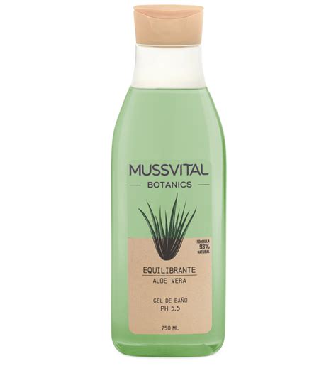 Fotografía de un bote de Mussvital Botanics Gel Eucalipto 750ml mostrando su diseño.