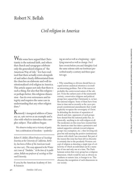 Ilustración de Robert Bellah o portada del artículo 