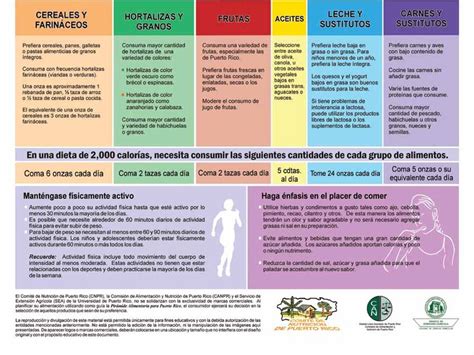 infografía sobre la guía nutricional 